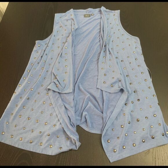 Ladies cute blue cardigan sweater - Picture 2 of 5